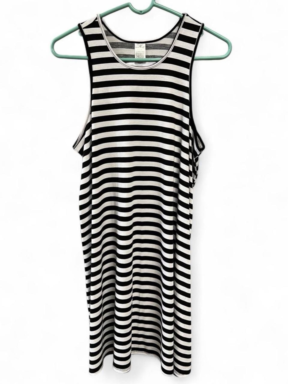 NWT West Loop Black & White Striped Sleeveless Dress Size Medium